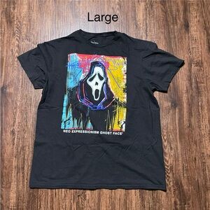Black Neo Expressionism Ghost Face T-Shirt